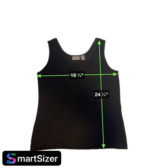 Chico's Travelers Black Sleeveless Deep Scoop Neck Top SZ XLarge - Picture 6 of 7